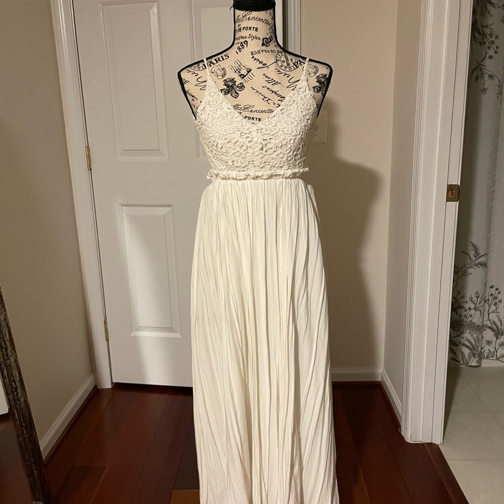 White Lace Maxi Dress